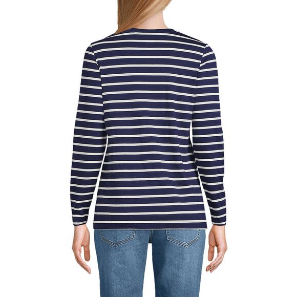 Lands' End - Relaxed Supima Cotton Long Sleeve Crew Neck T-Shirt - Large - NWT - Picture 3 of 3